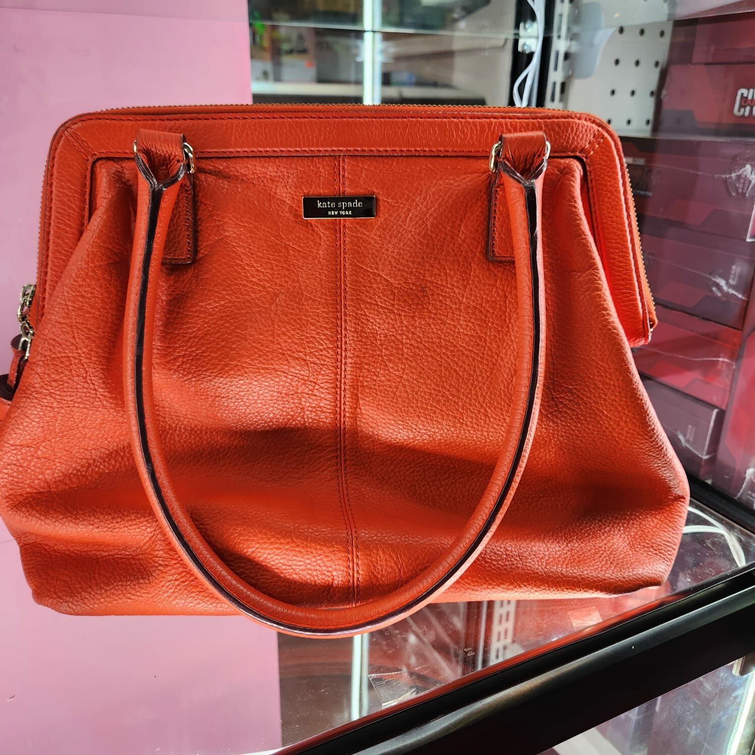 (日本直送）85%新 Kate Spade 橙色手袋