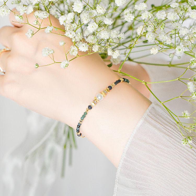 《官網限定》等候極光 – 珍珠藍玉髓 – 手鍊