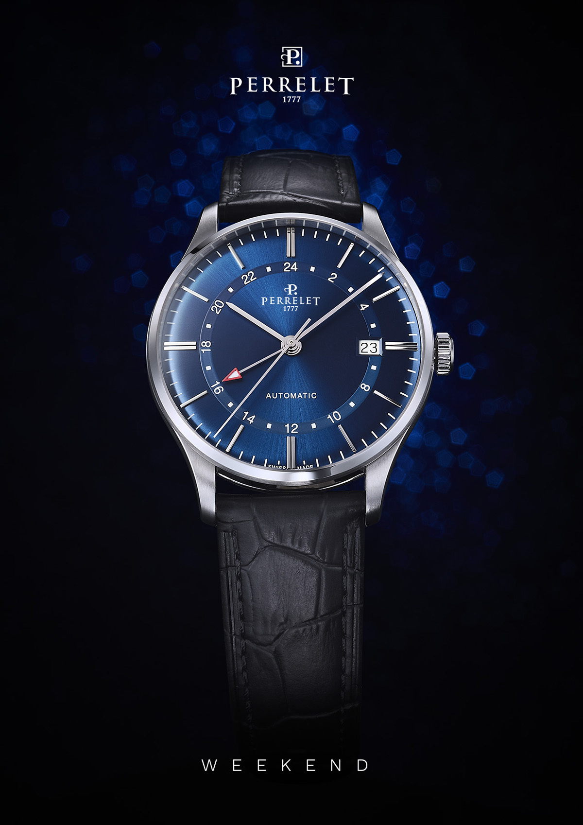 Perrelet 沛力錶 WEEKEND GMT｜A1304/3