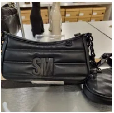 [S] STEVE MADDEN BZOIA SHOULDER/CROSSBODY BAG,BLACK, 193624992186 (SSM205)