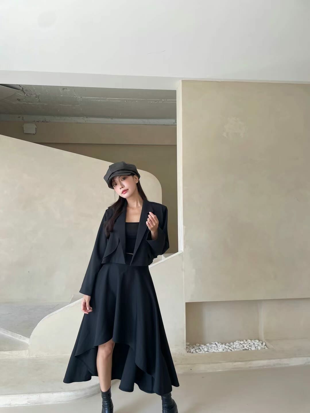 AE29 雙層前襟短版西裝