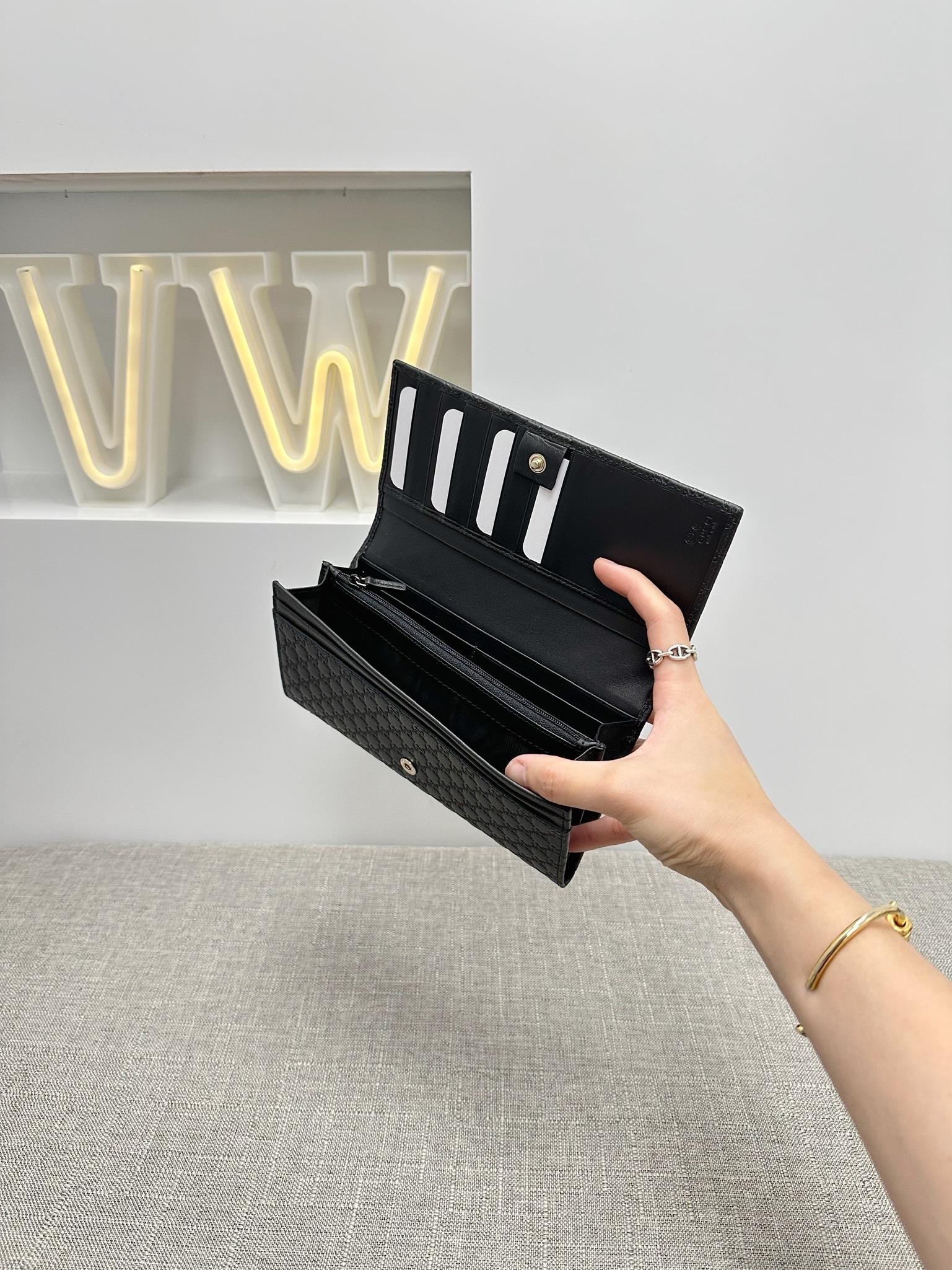 Outlet Gucci Flap Long Wallet