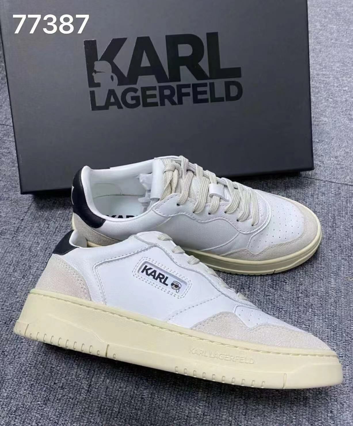 Karl 白色黑尾運動鞋 -M