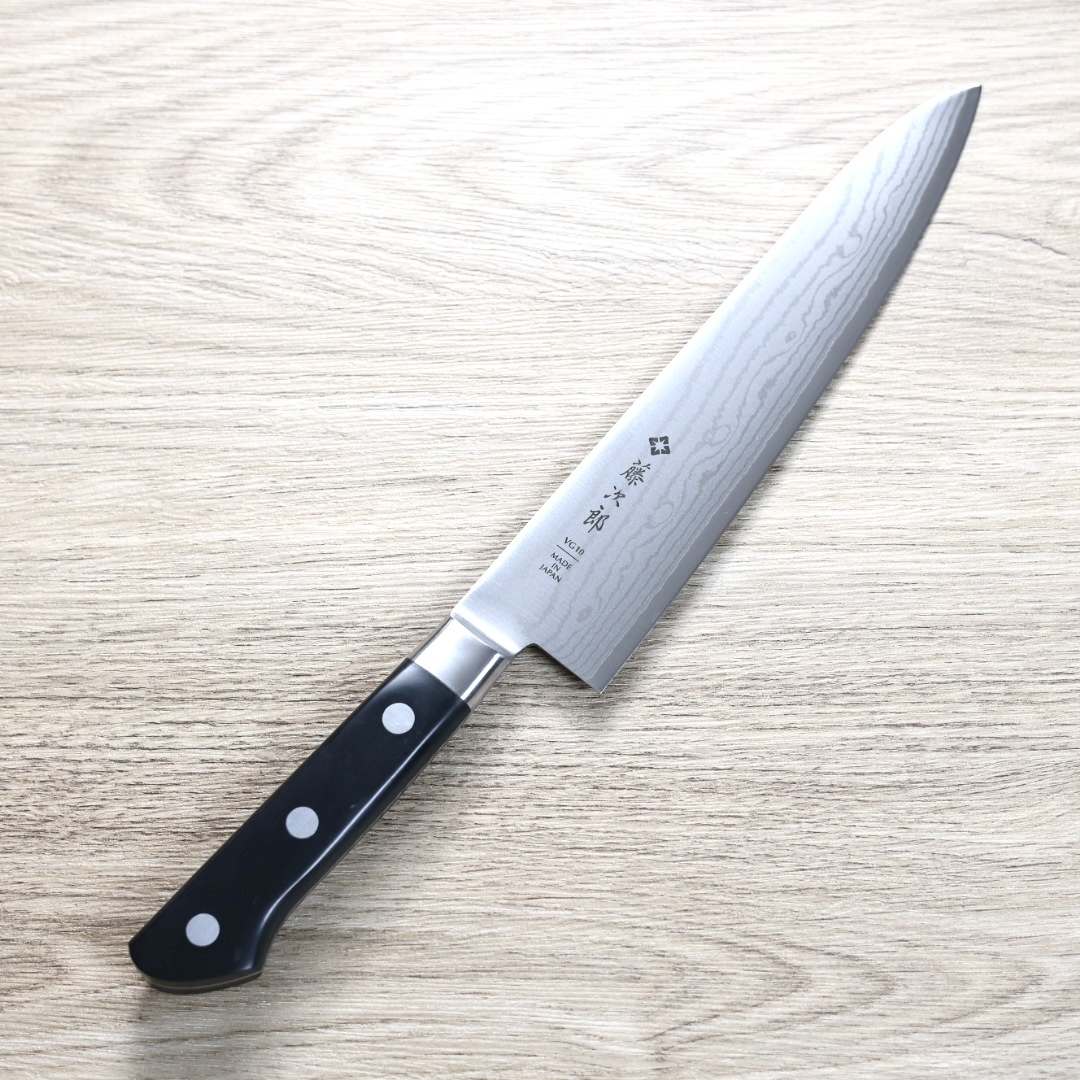 藤次郎 DP 牛刀 210mm VG10鋼 大馬士革 洋柄