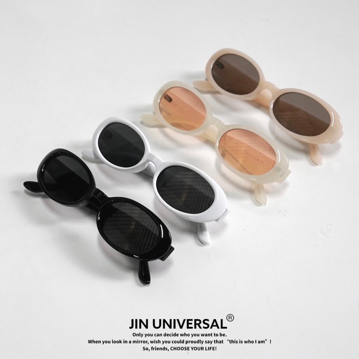 🇰🇷韓國 JIN UNIVERSAL S22 復古橢圓框造型鏡框 （4 COLOR）