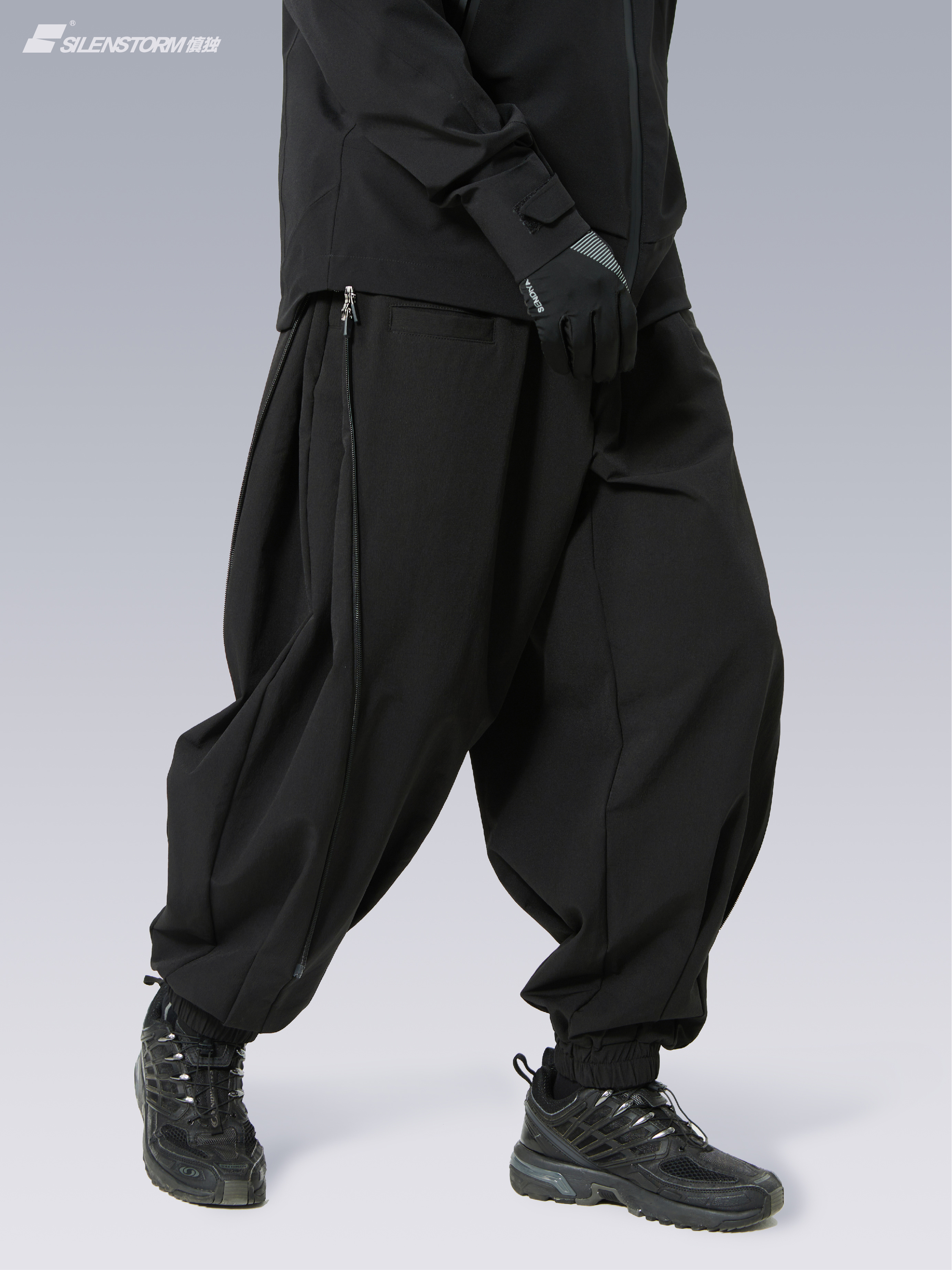 SILENSTORM 日系工裝寬鬆直筒墜感燈籠褲
