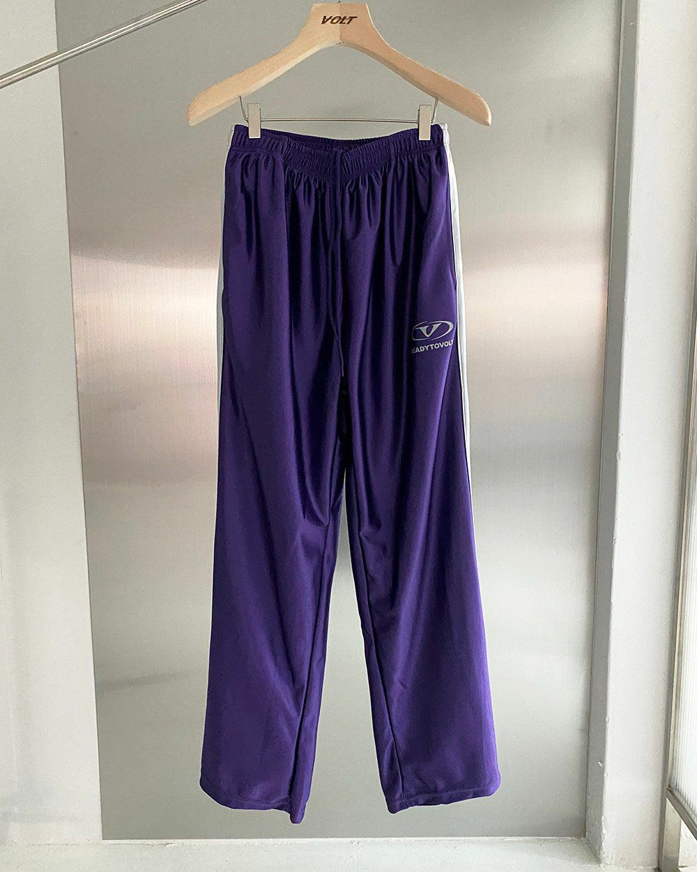 拼色英文字鬆身褲 VOLT-029P