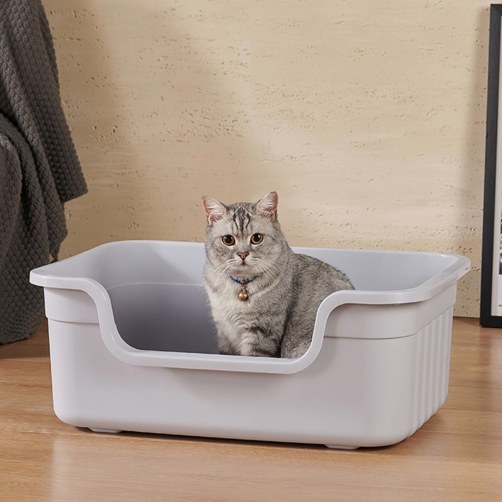 【AOTTO】開放式大開口巨無霸貓砂盆(送貓砂鏟)DOG-501