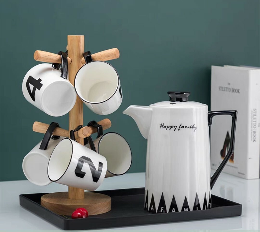 北歐風格-數字冷水壺杯組