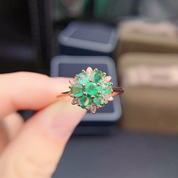 純天然哥倫比亞祖母綠 戒指