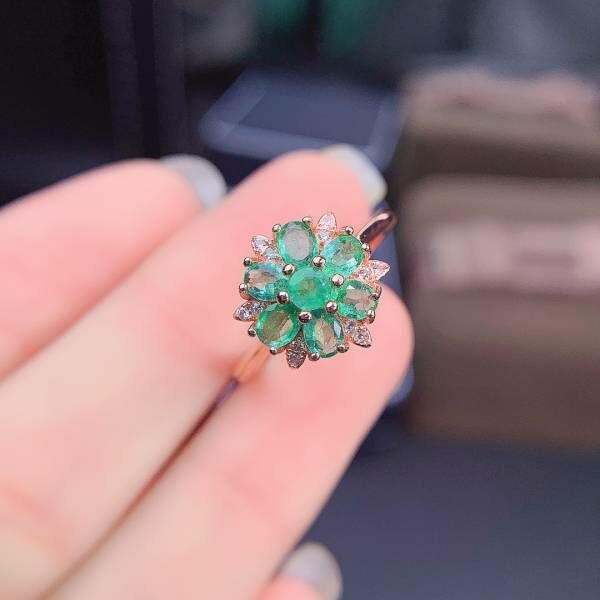 純天然哥倫比亞祖母綠 戒指