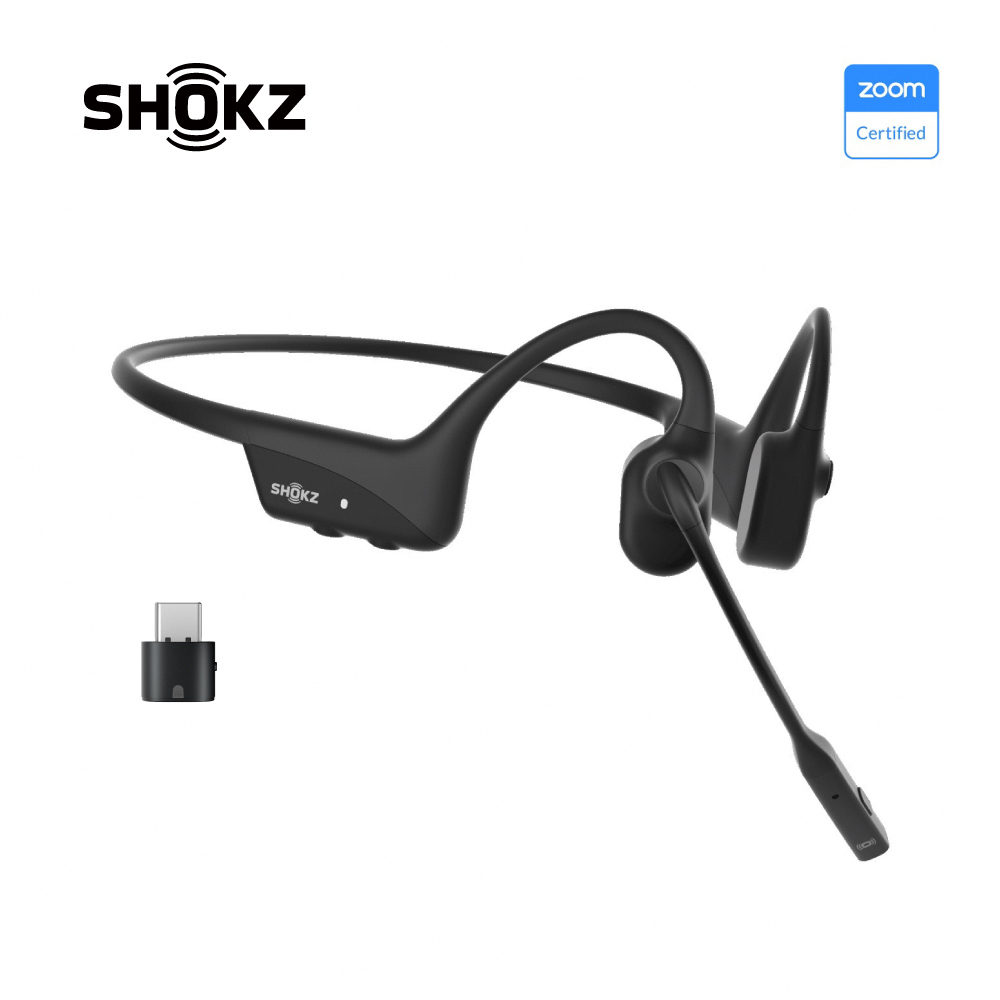 Shokz OpenComm 2 骨伝導イヤホン ブラック C110 OpenComm2 UC Bone Conduction Headset - Best for Work | Shokz