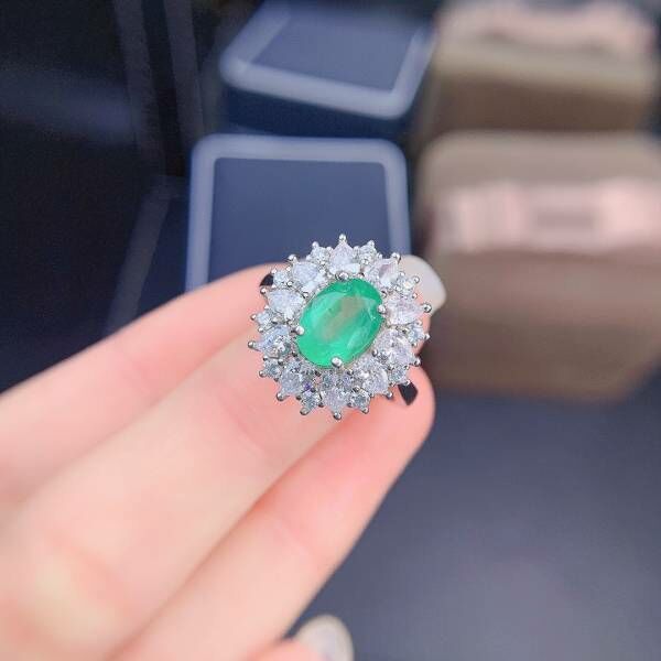 純天然哥倫比亞祖母綠 戒指
