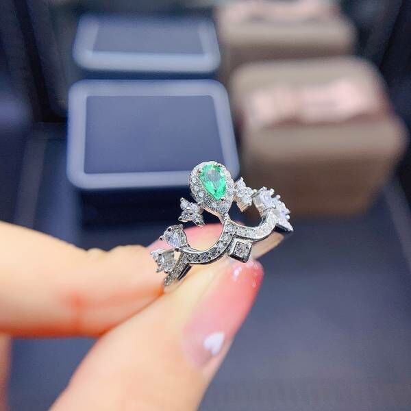 純天然哥倫比亞祖母綠 戒指