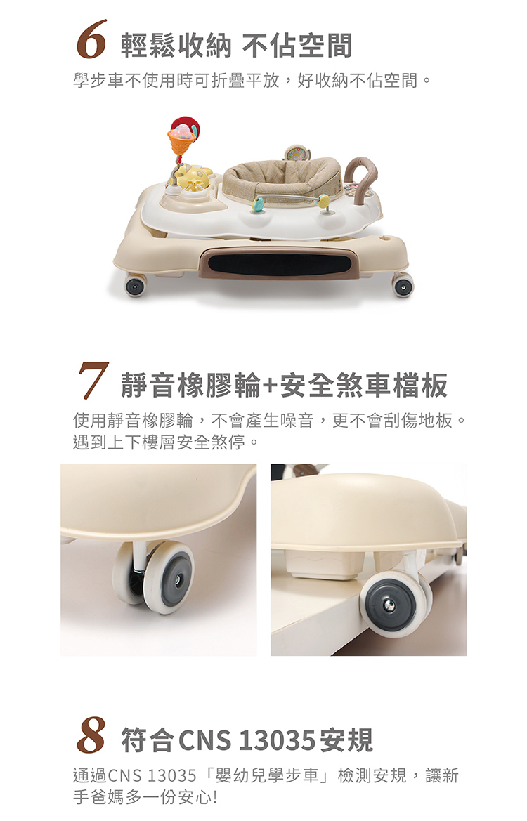 法國 BeBe de Luxe 五合一多功能學步車