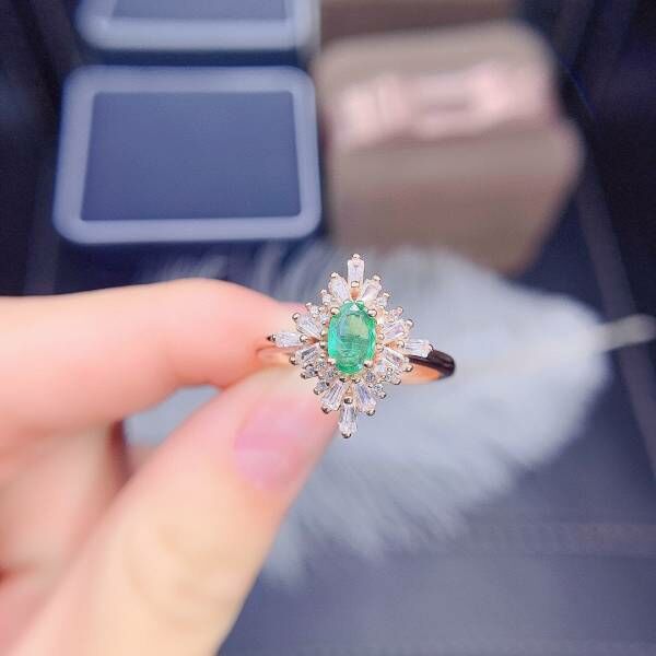純天然哥倫比亞祖母綠 戒指