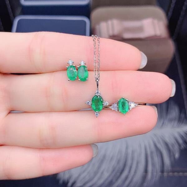 純天然哥倫比亞祖母綠 套組