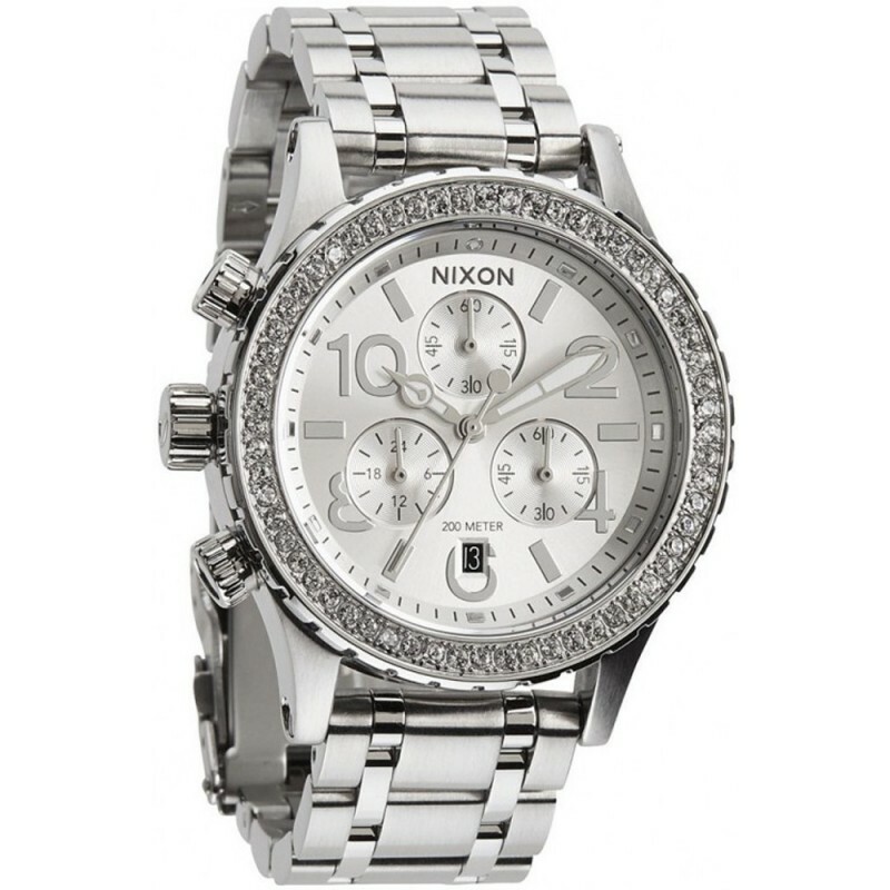 萬年鐘錶 - NIXON 尼克森 THE 38-20  CHRONO 晶鑽三眼計時碼表系列 200M防水 A404-1874  錶徑38MM