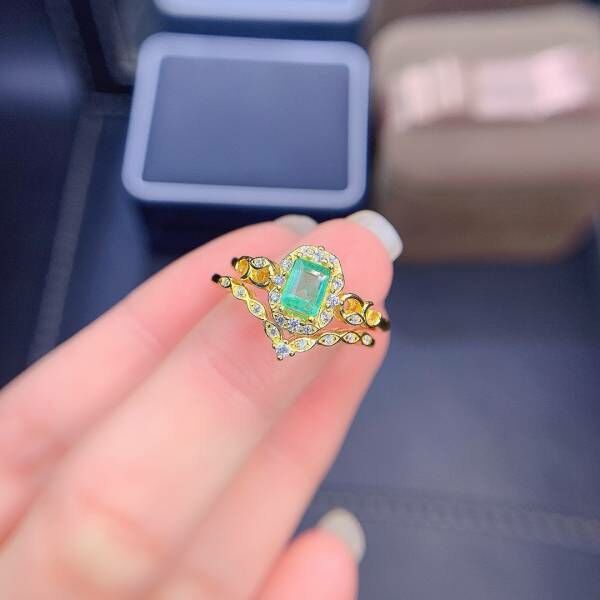 純天然哥倫比亞祖母綠 戒指