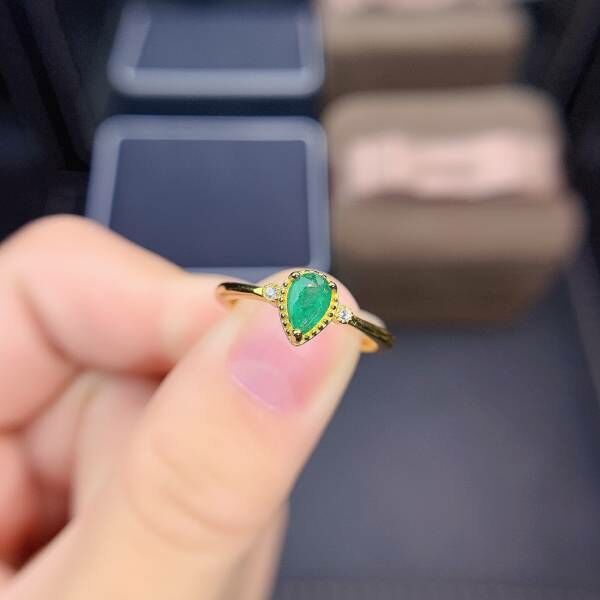 純天然祖母綠 戒指