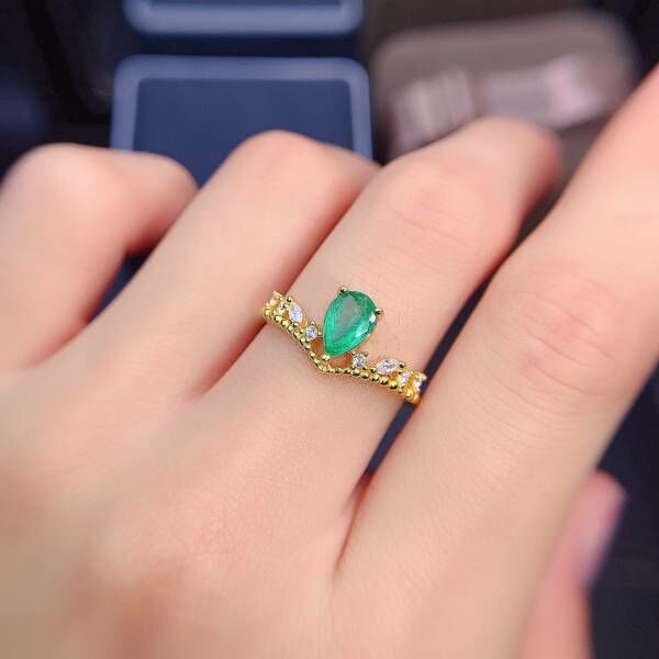 純天然哥倫比亞祖母綠 戒指