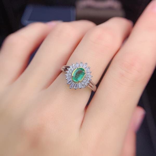 純天然哥倫比亞祖母綠 戒指