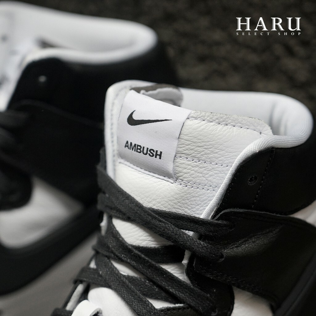 AMBUSH x NIKE DUNK HIGH 聯名款 黑白 男女同款 高筒 復古休閒鞋 CU7544-001