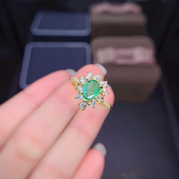 純天然哥倫比亞祖母綠 戒指