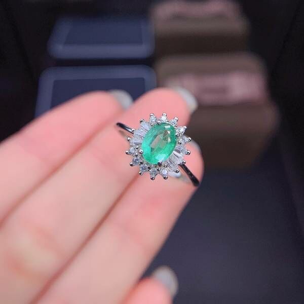 純天然哥倫比亞祖母綠 戒指