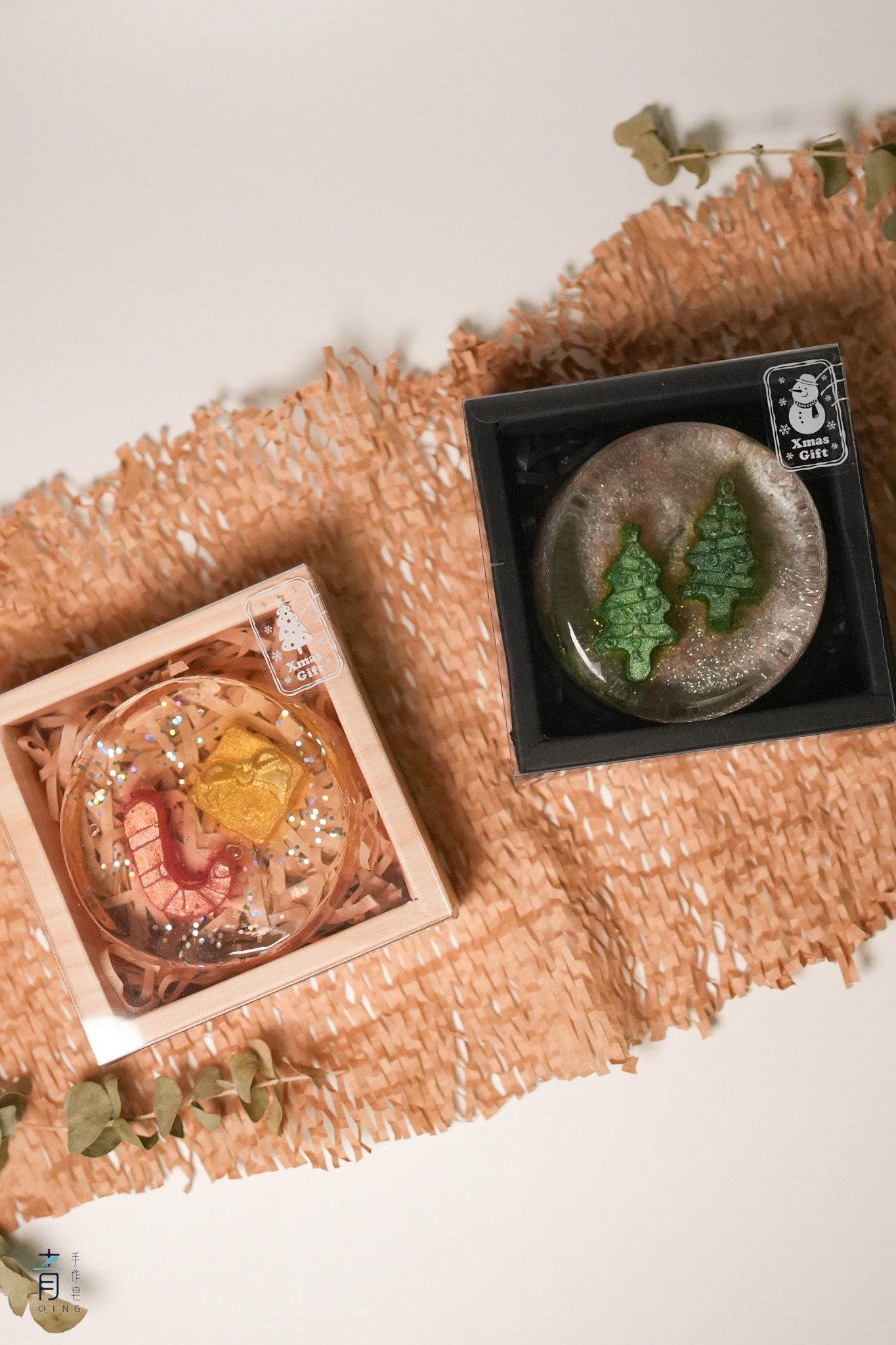 【青手作】聖誕香氛胺基酸皂單入|交換禮物|聖誕節|送禮