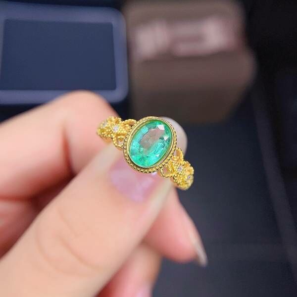 純天然祖母綠 戒指