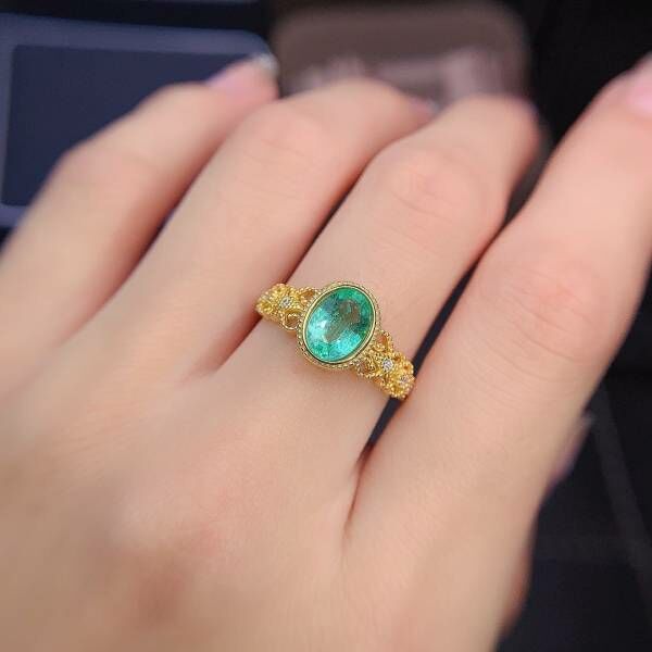 純天然祖母綠 戒指