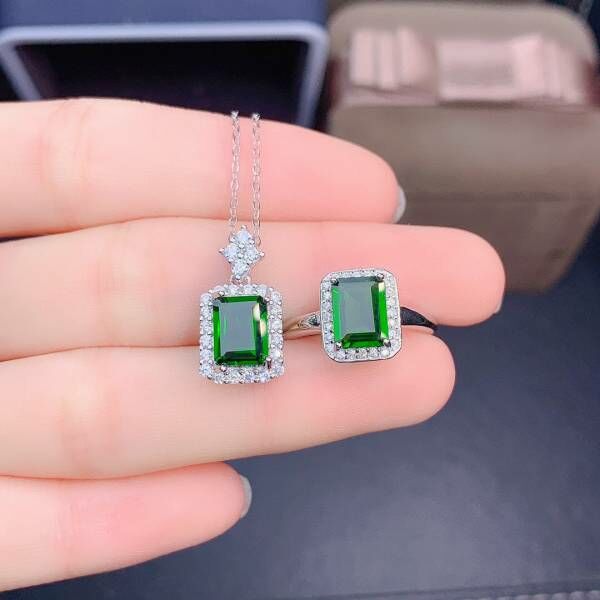 典雅雋永祖母綠式切割 單圈鑽版 黛妃款 小套組