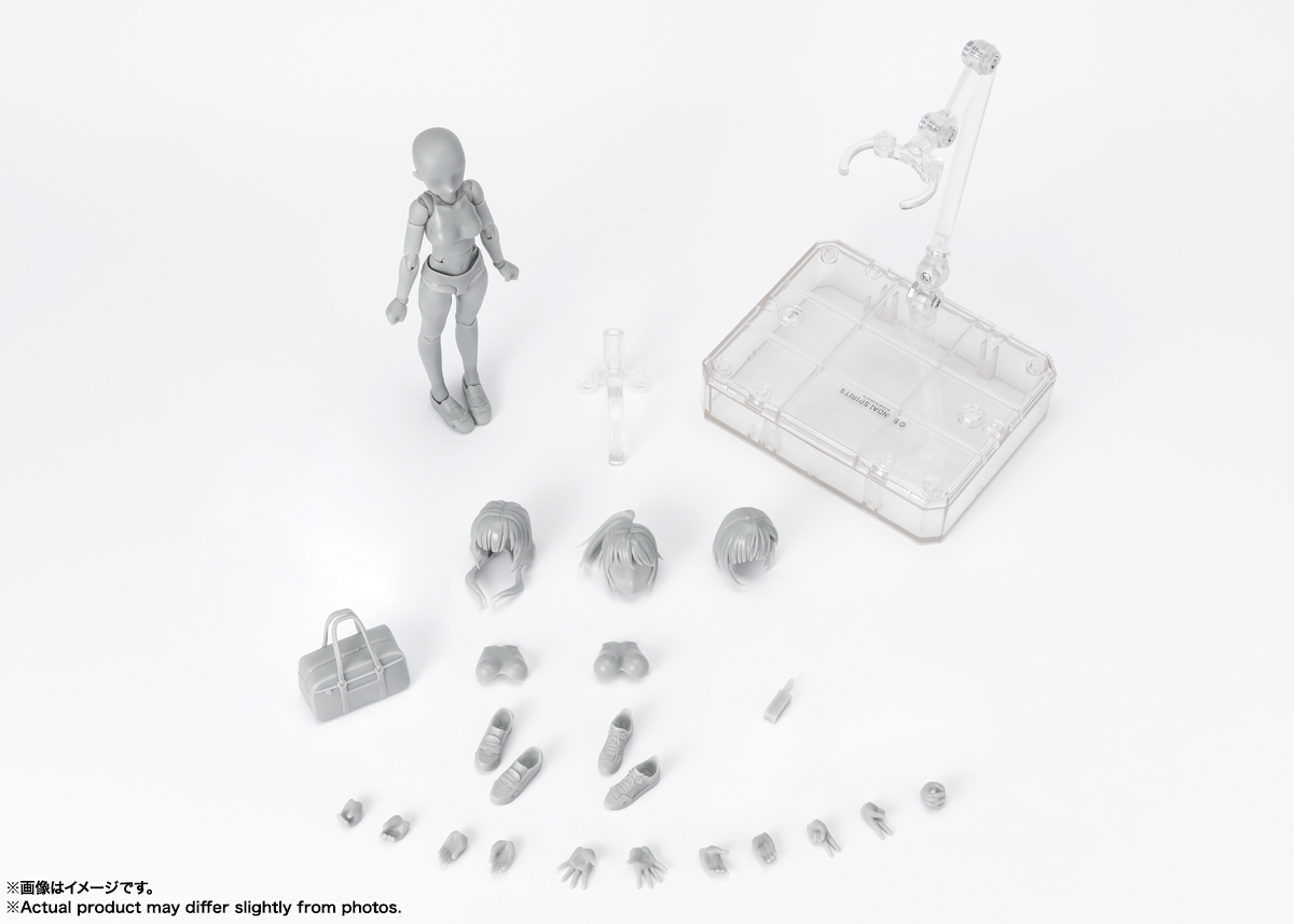 [SHF] 素體醬 -校園生活- 豪華套裝 (灰色) S.H.Figuarts BODY-CHAN -SCHOOL LIFE- EDITION DX SET (GRAY COLOR VER.)
