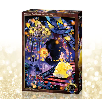 美女與野獸-兩顆心 (透明樹脂)