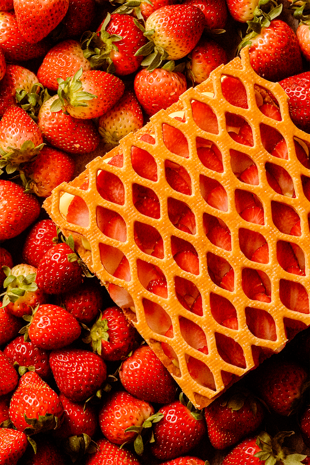 『 草莓麻糬 』 網格拿破崙 (15 & 20cm)