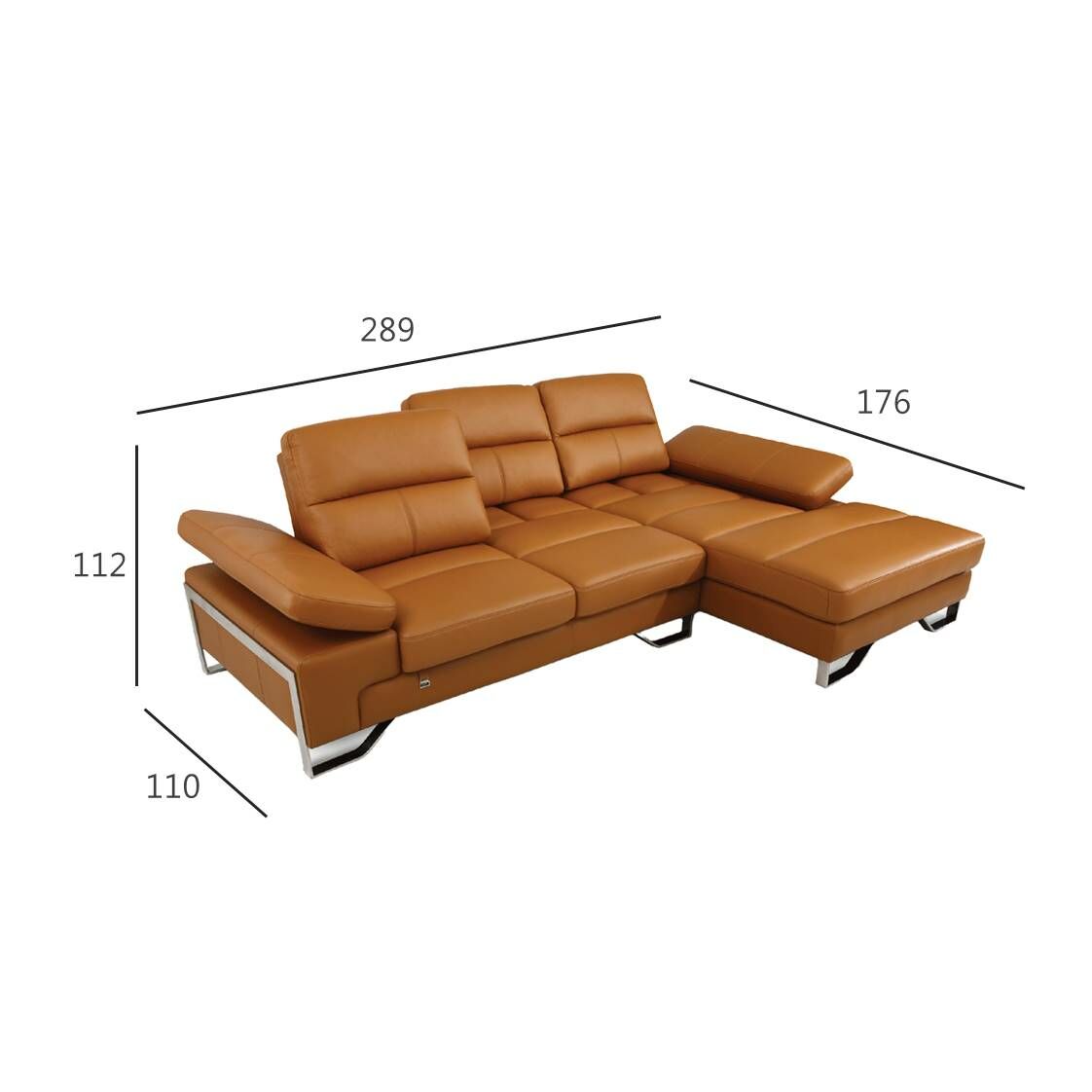 【KCT絕版福利】半牛皮L型沙發-B