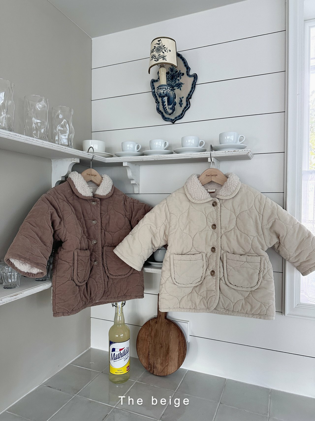 Golden quilted coat