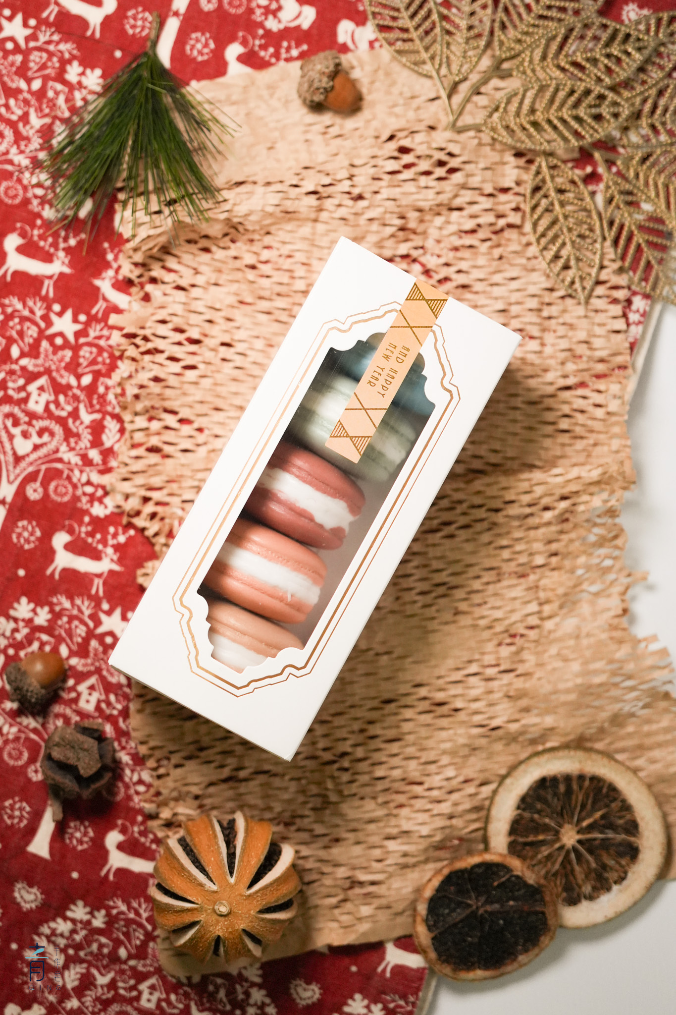 【 青手作 】聖誕馬卡龍| 造型洗手皂5入| 禮盒 | 聖誕節交換禮物