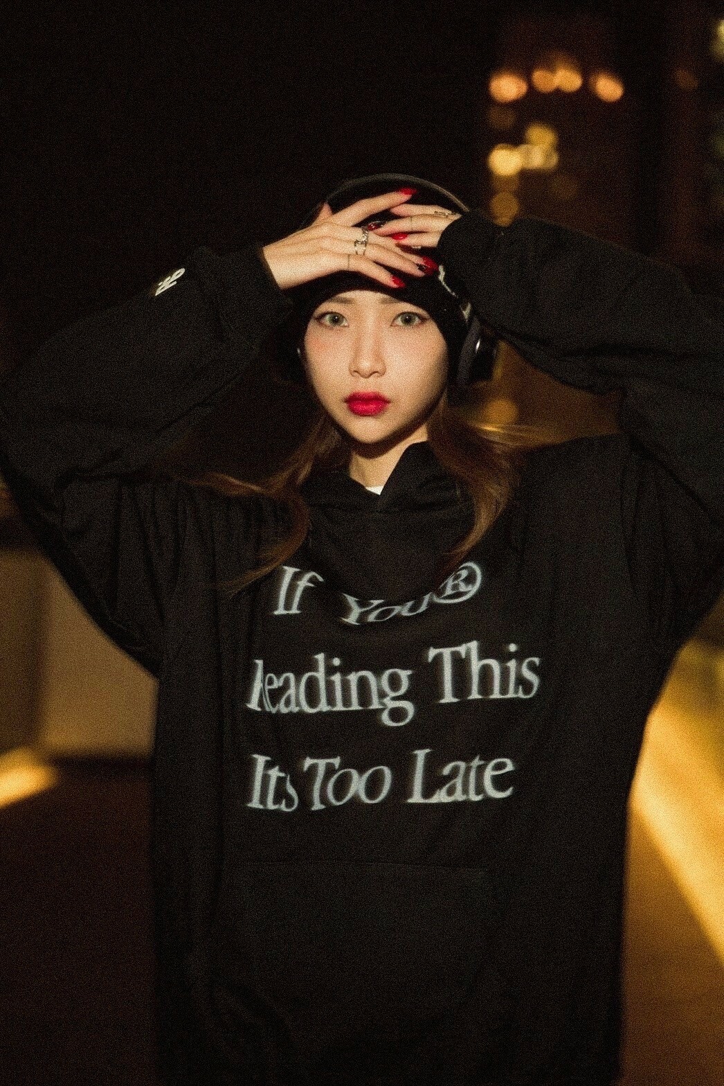 RENAISSANCE 幻影字體 人像 為時已晚帽T ‘’ Too Late Hoodie ‘’
