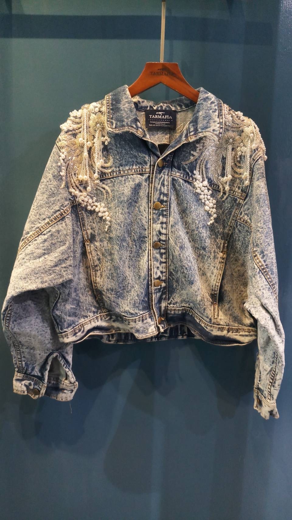 泰國人手製造 洗水珍珠流蘇 外套  -M