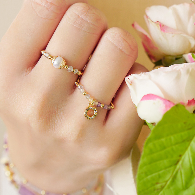 ｜事業運｜茉莉之摯 – 漸層螢石 – 線戒