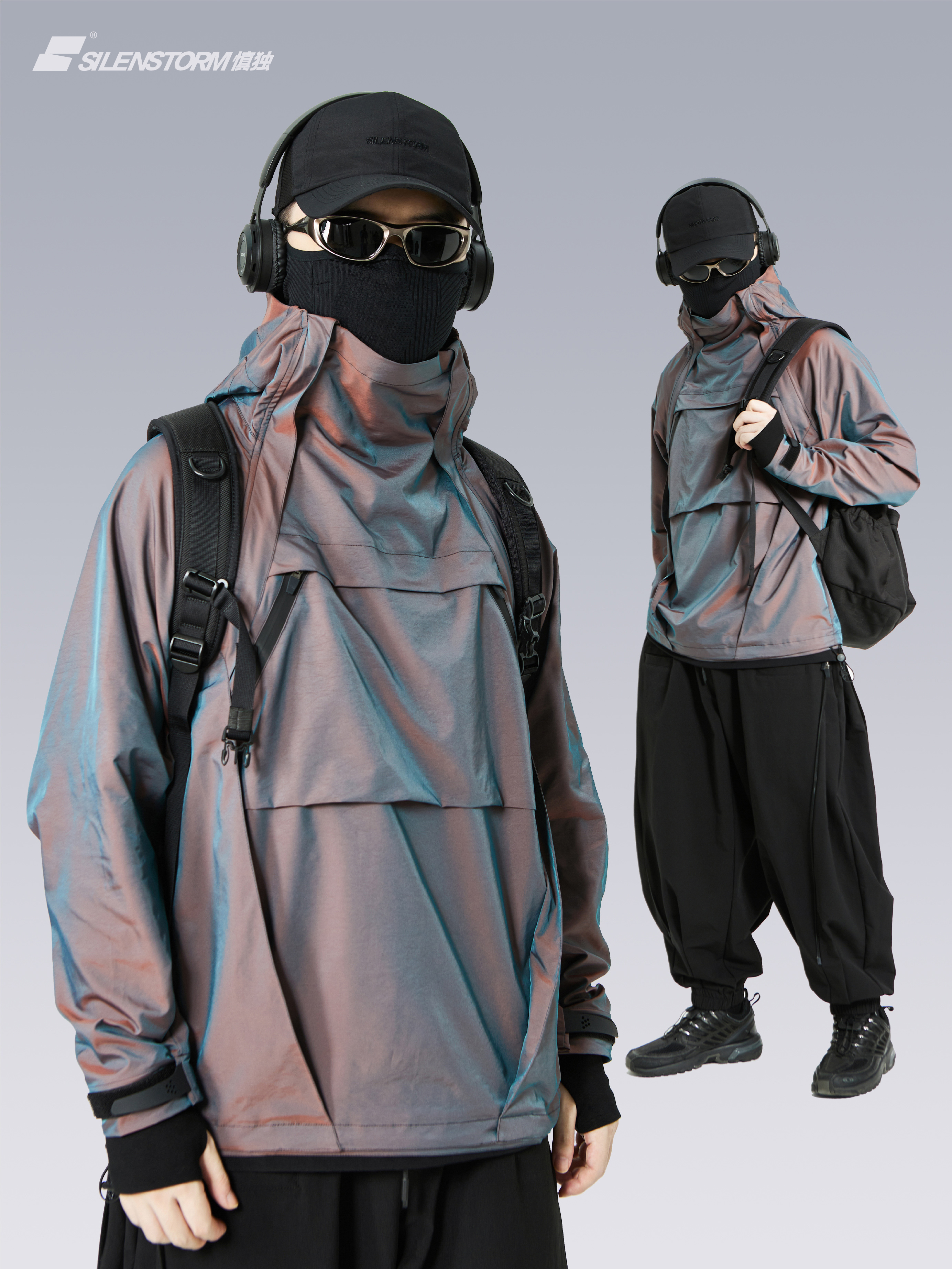 SILENSTORM 變色軟殼機能戶外防水衝鋒衣