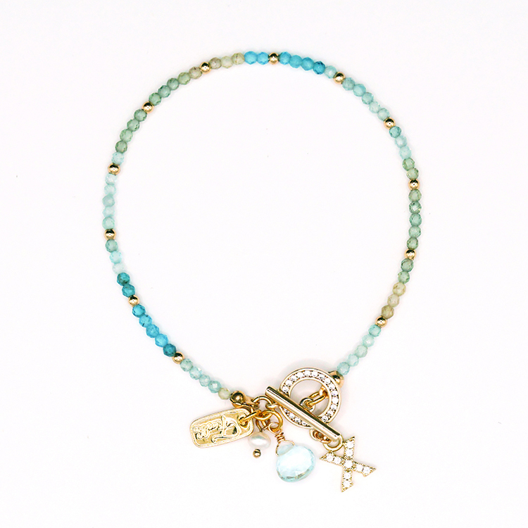 ｜事業運｜茉莉之摯 – 漸層磷灰石 – 手鍊