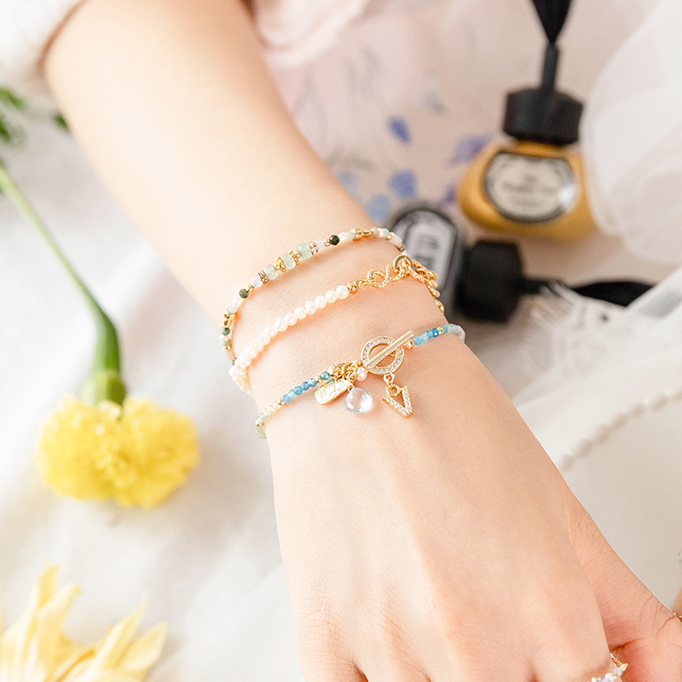 ｜事業運｜茉莉之摯 – 漸層磷灰石 – 手鍊