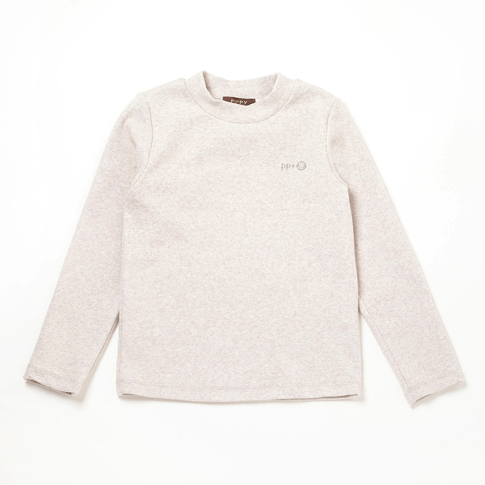 PIPPY  百搭素面彈性棉內搭長袖上衣   米、灰