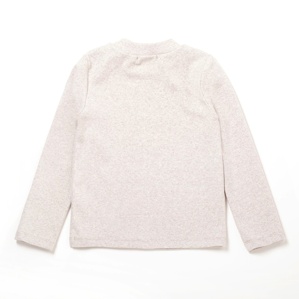 PIPPY  百搭素面彈性棉內搭長袖上衣   米、灰