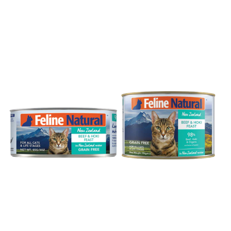 F9 Natural Canned Cat Food Beef and Hoki Feast．170g
