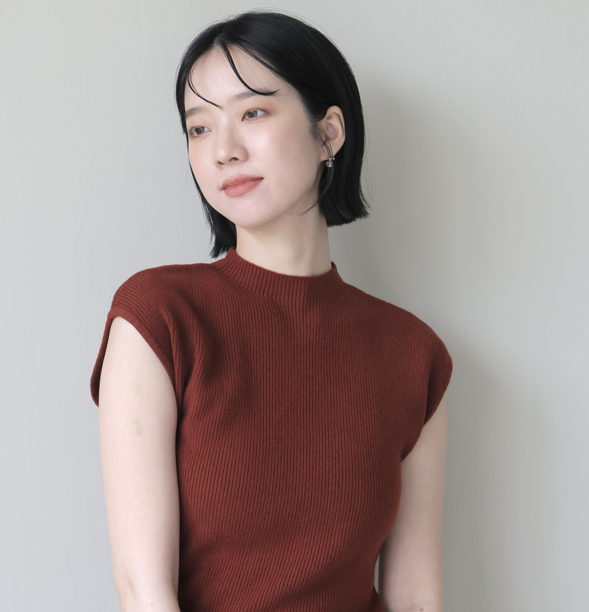 SALE500 微領坎肩針織上衣