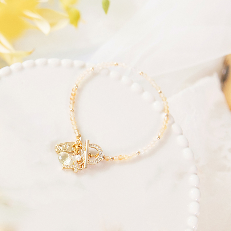 ｜財運｜茉莉之摯 – 漸層黃水晶 – 手鍊